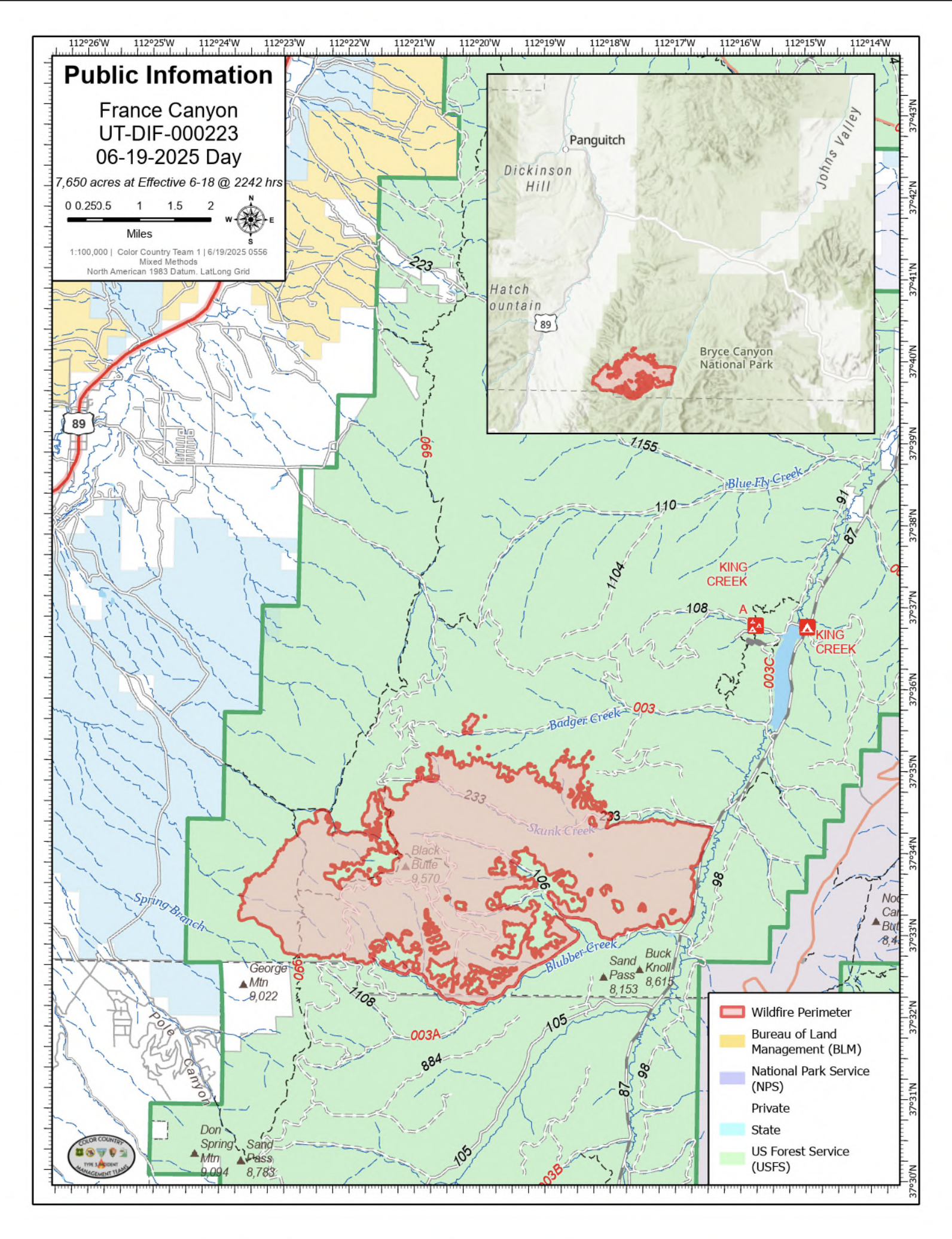 France Canyon Fire Daily Update
